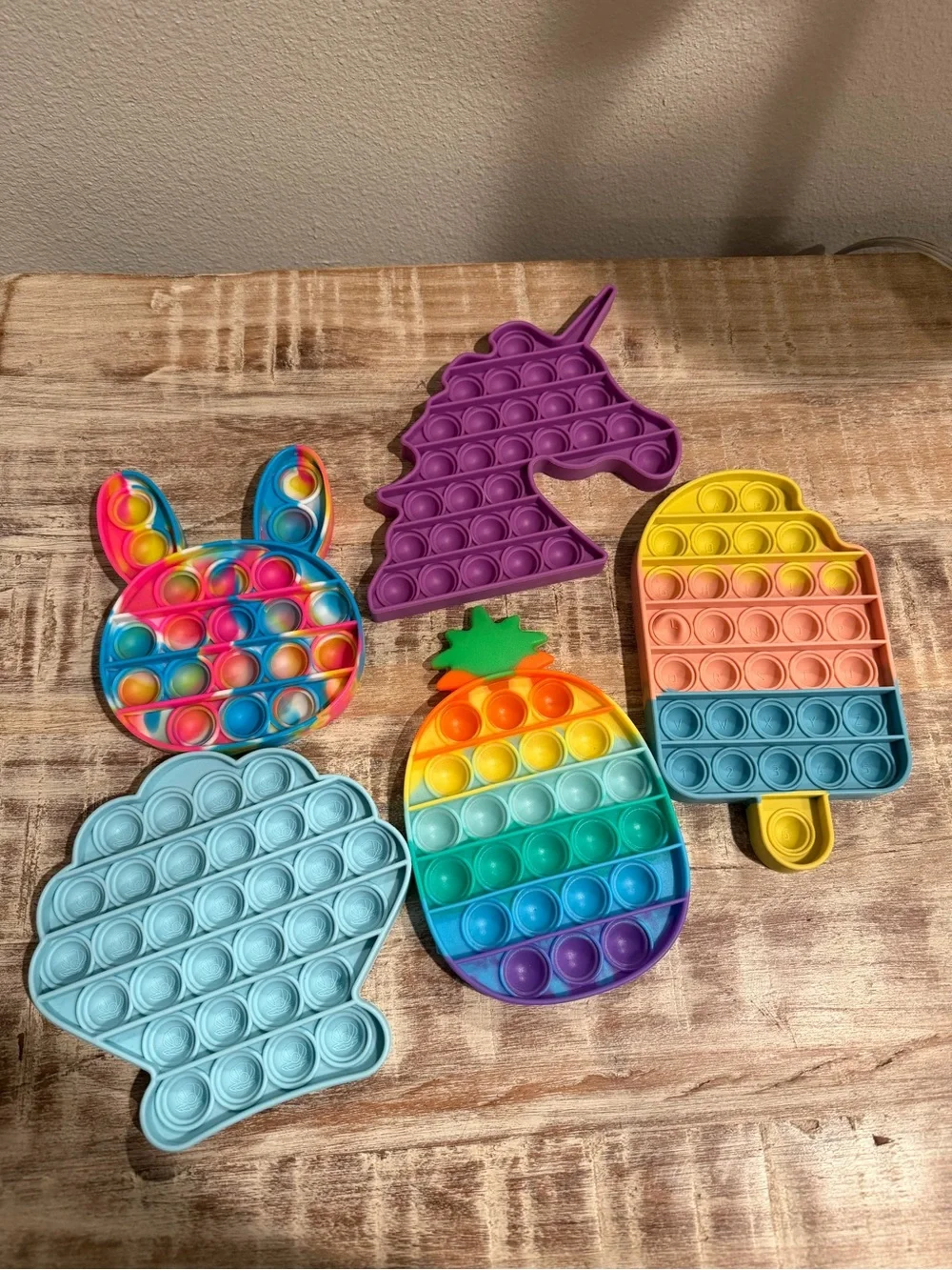 5 pack of trending pop it toys